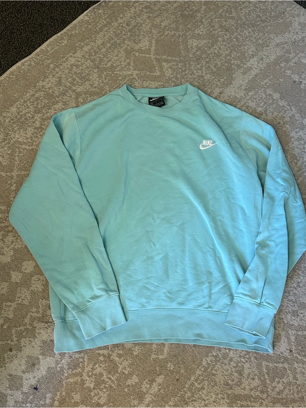 Nike Men’s Crewneck Sweatshirt - Aqua Blue